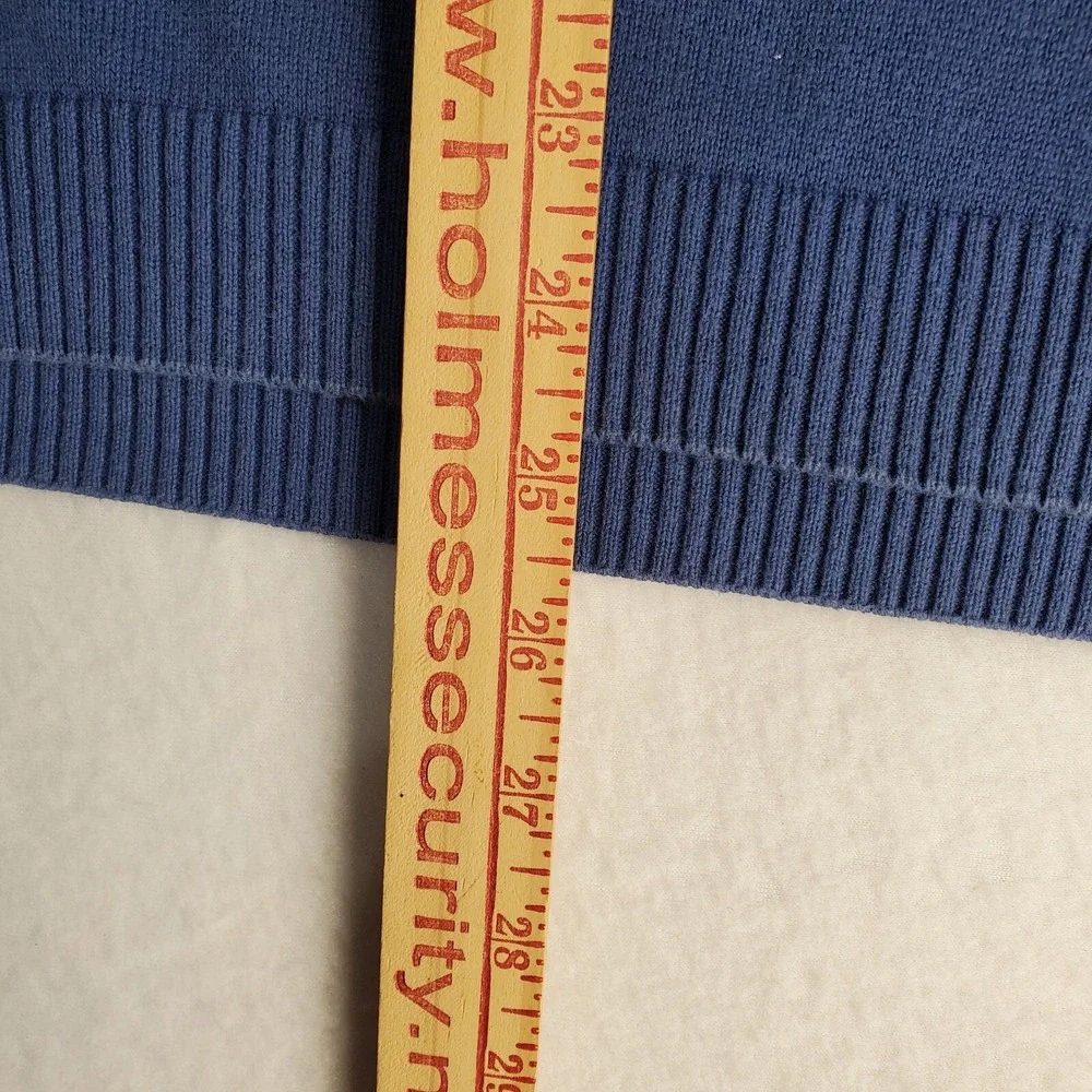 Tom Tailor Iconic Sweater 100% Cotton Mens Size Large Blue Perforate ICONIC LOGO